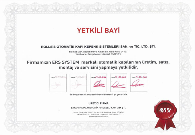 ERS SERTİFİKA