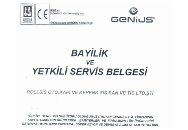 GENİUS SERTİFİKA