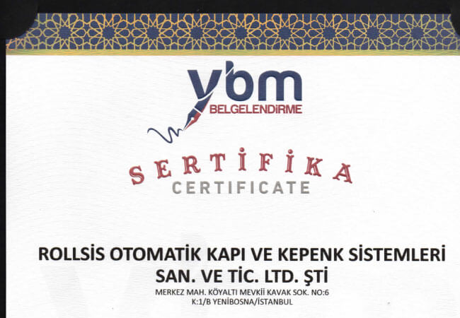 ISO 9001 SERTİFİKASI