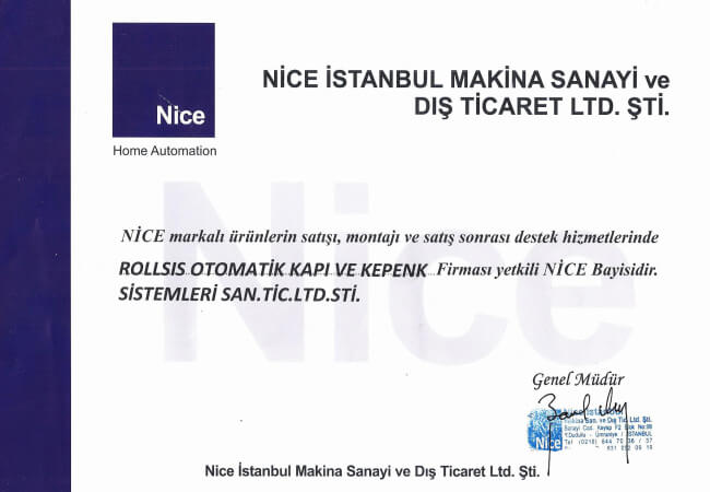 NİCE SERTİFİKA